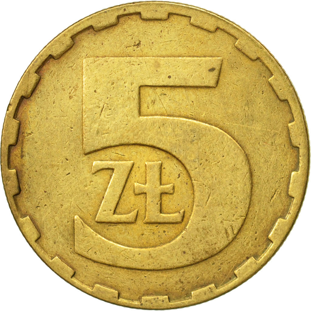 Munten, Polen, 5 Zlotych, 1984, Warsaw, ZF, Tin, KM:81.1