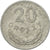 Moneda, Polonia, 20 Groszy, 1977, Warsaw, MBC, Aluminio, KM:A47