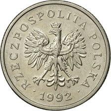 Moneta, Polonia, Zloty, 1992, Warsaw, BB+, Rame-nichel, KM:282