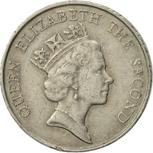 Hong Kong, Elizabeth II, 5 Dollars, 1987, EF(40-45), Copper-nickel, KM:56