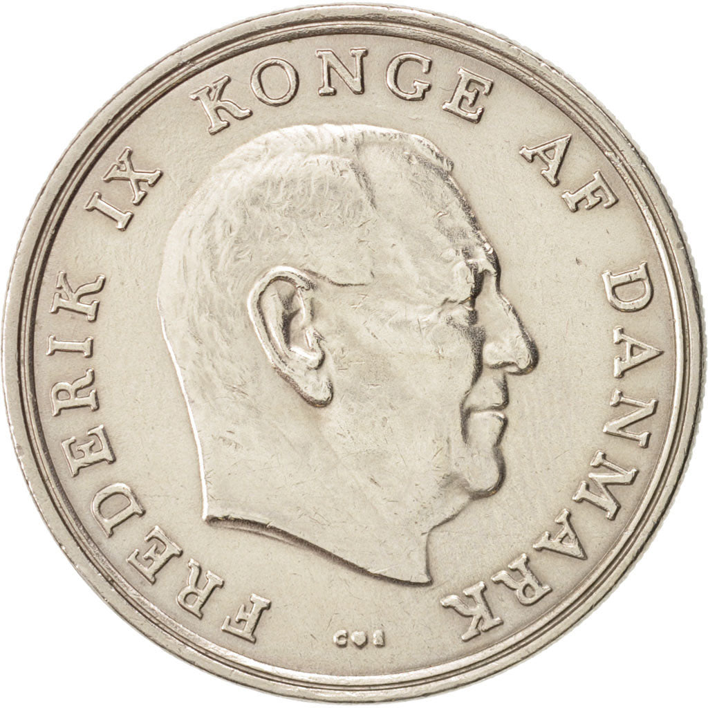 Moneta, Danimarca, Frederik IX, 5 Kroner, 1970, Copenhagen, SPL, Rame-nichel