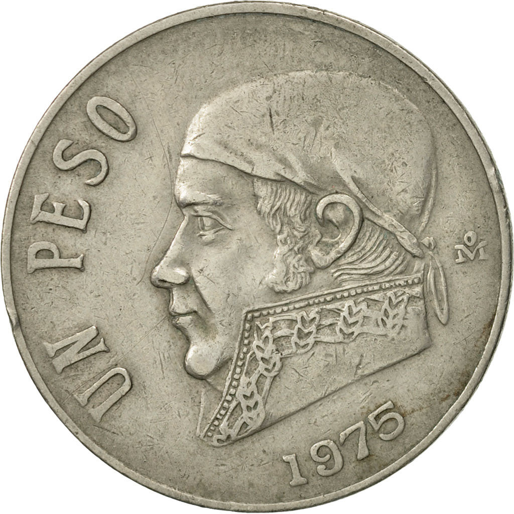 Moneda, México, Peso, 1975, Mexico City, MBC, Cobre - níquel, KM:460
