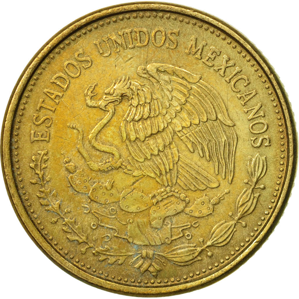 Moneda, México, 100 Pesos, 1989, Mexico City, MBC, Aluminio - bronce, KM:493