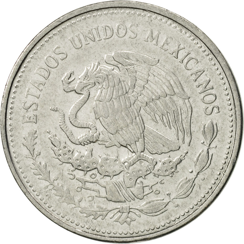 Moneda, México, Peso, 1986, Mexico City, MBC+, Acero inoxidable, KM:496