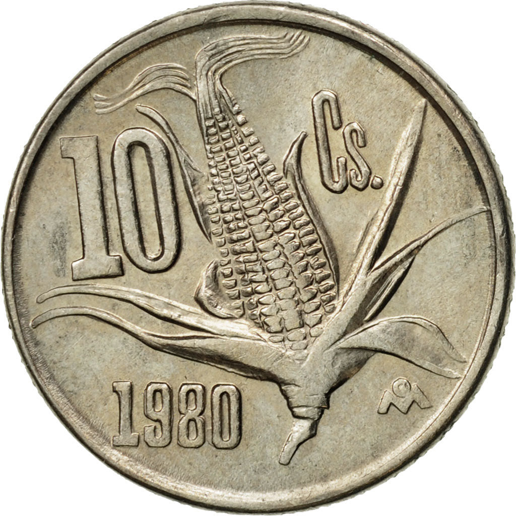 Mexico, 10 Centavos, 1980, Mexico City, AU(50-53), Copper-nickel, KM:434.1