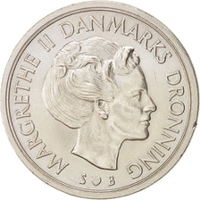 Danimarca, Margrethe II, 5 Kroner, 1977, Copenhagen, SPL-, Rame-nichel, KM:863.1