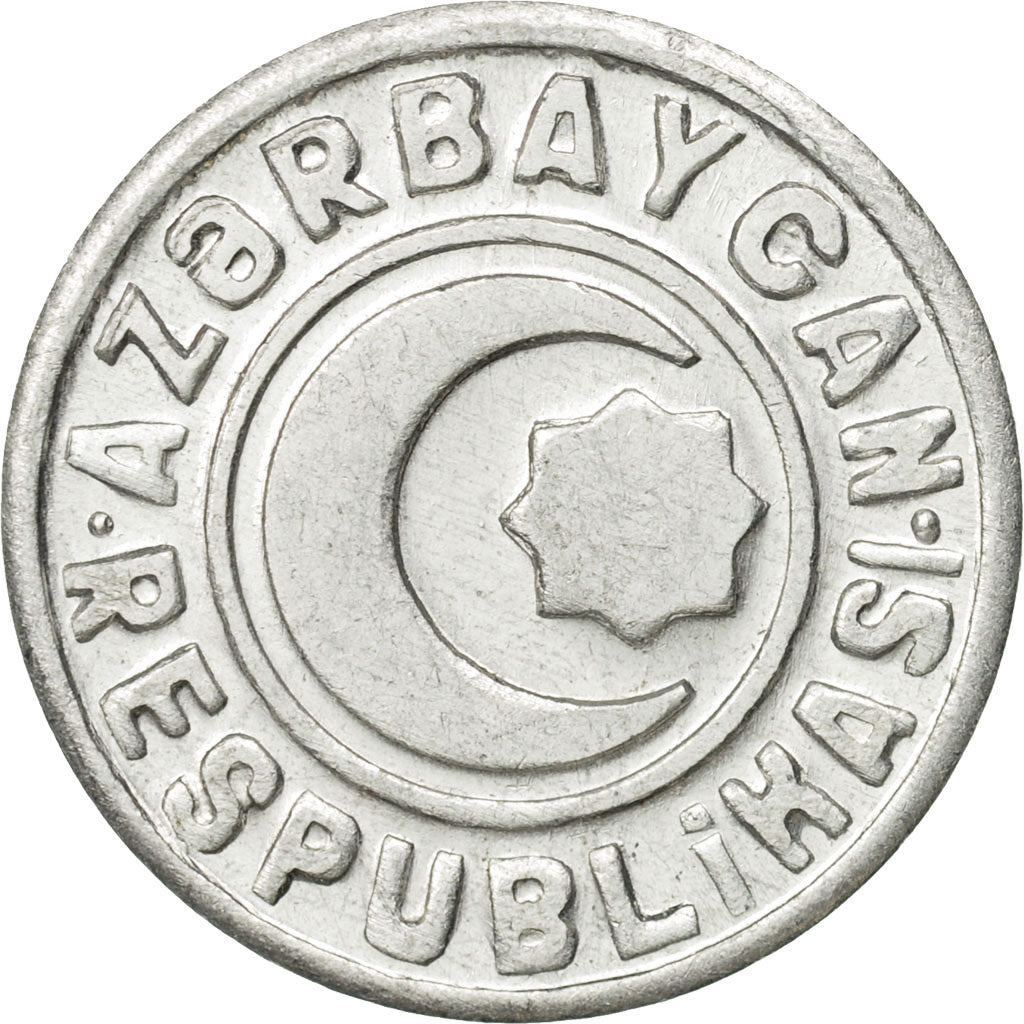 Azerbaijan, 20 Qapik, 1993, AU(55-58), Aluminum, KM:3a