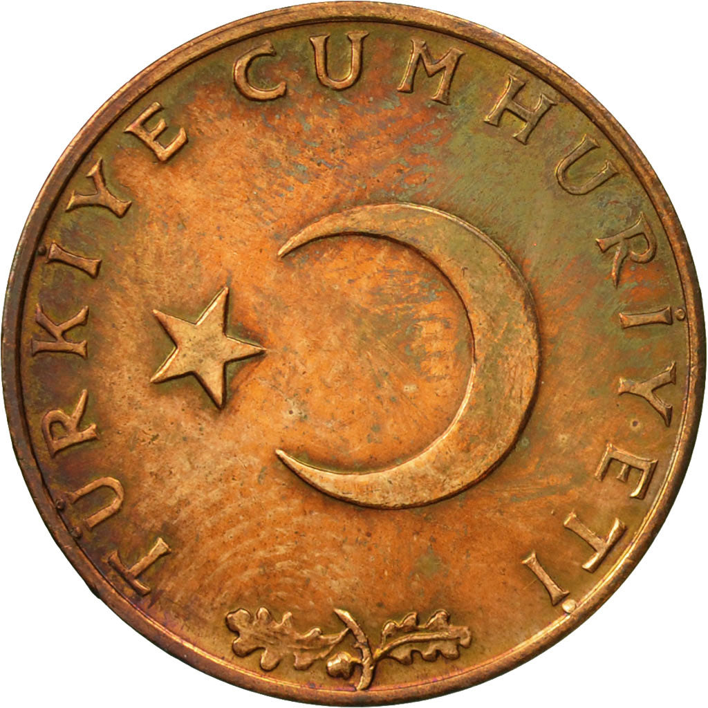 Coin, Turkey, 10 Kurus, 1974, EF(40-45), Bronze, KM:898.2