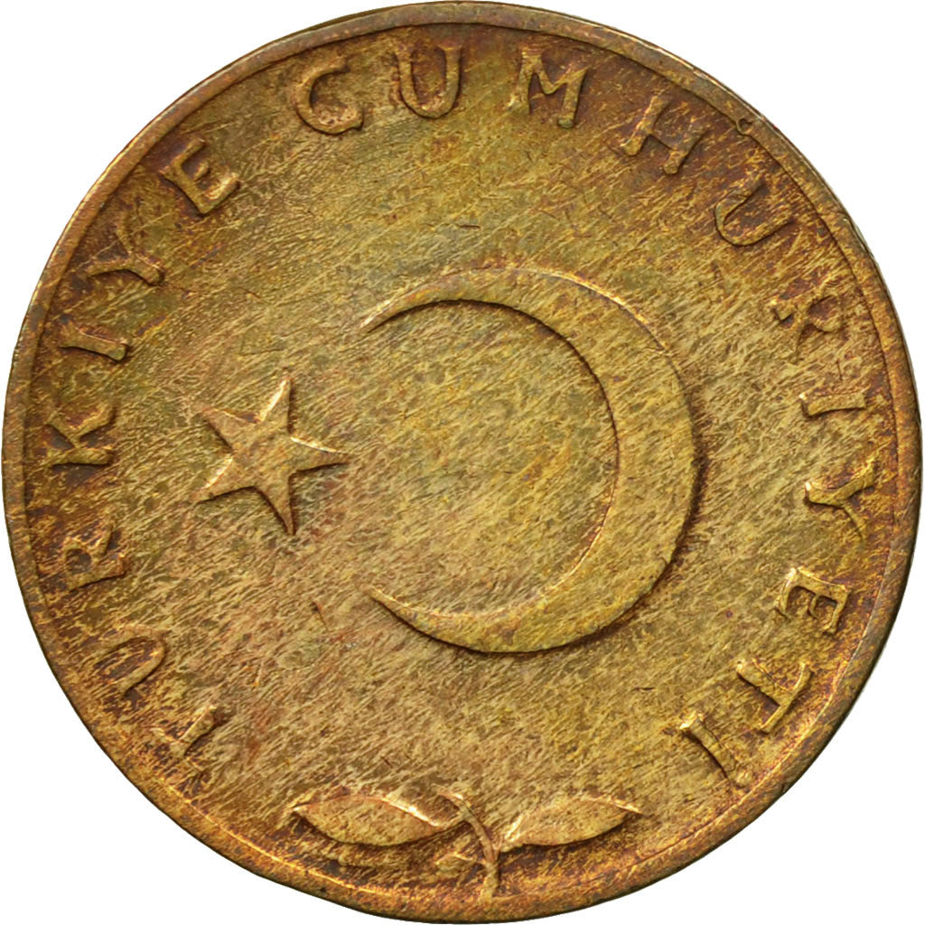 Moneta, Turcja, 5 Kurus, 1967, EF(40-45), Bronze, KM:890.1