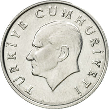 Turkey, 5 Lira, 1987, AU(55-58), Aluminum, KM:963