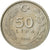Moneta, Turcja, 50 Lira, 1986, AU(55-58), Miedź-Nikiel-Cynk, KM:966