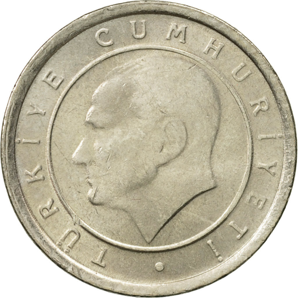 Moneta, Turcja, 5 New Kurus, 2005, Istanbul, AU(55-58), Miedź-Nikiel-Cynk