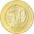 Moneta, Turcja, 50 New Kurus, 2005, Istanbul, AU(55-58), Bimetaliczny, KM:1168