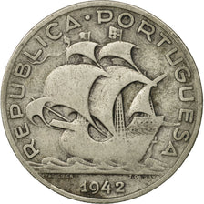 Coin, Portugal, 5 Escudos, 1942, VF(20-25), Silver, KM:581