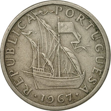 Coin, Portugal, 5 Escudos, 1967, EF(40-45), Copper-nickel, KM:591