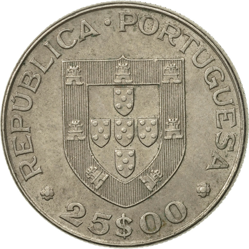 Moneta, Portogallo, 25 Escudos, 1977, Lisbon, BB, Rame-nichel, KM:608