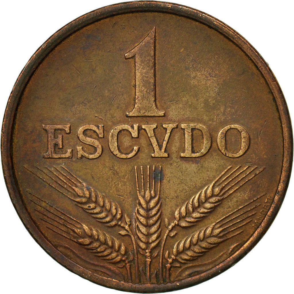 Coin, Portugal, Escudo, 1973, EF(40-45), Bronze, KM:597