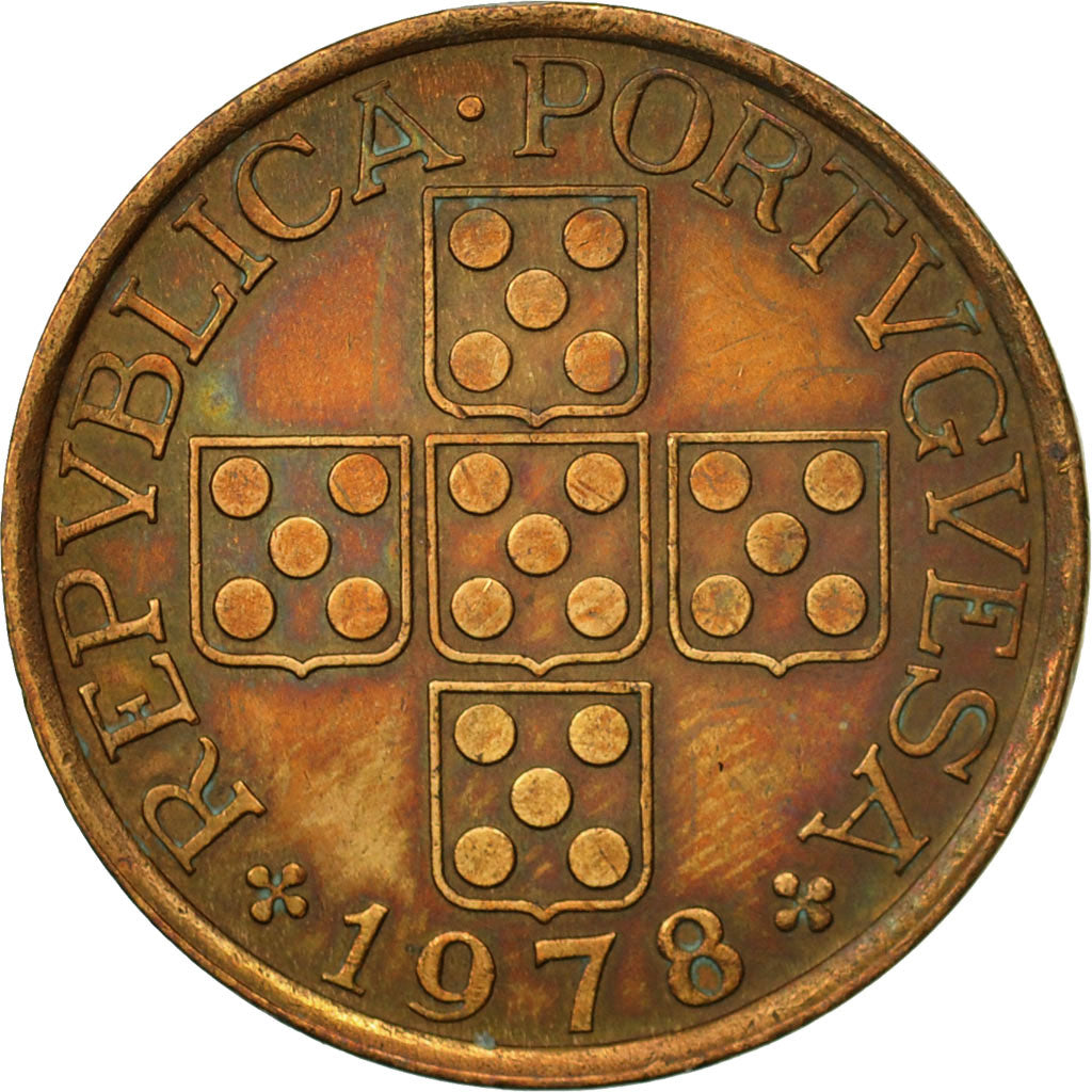 Coin, Portugal, 50 Centavos, 1978, EF(40-45), Bronze, KM:596