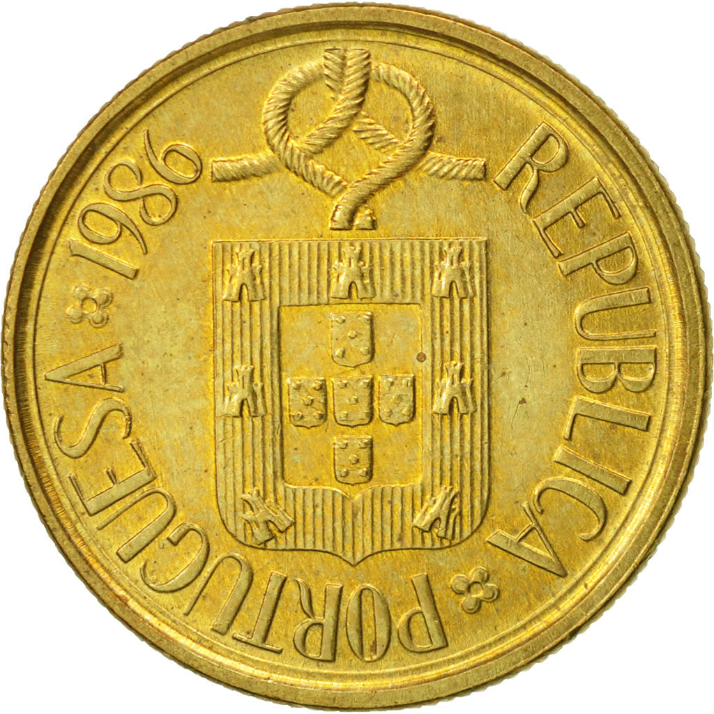 Coin, Portugal, Escudo, 1986, AU(55-58), Nickel-brass, KM:631