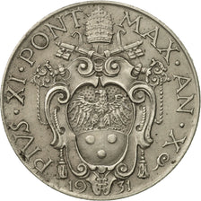 Cité du Vatican, Pius XI, Lira, 1931, Roma, TTB, Nickel, KM:5
