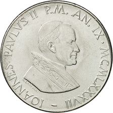 Coin, VATICAN CITY, John Paul II, 100 Lire, 1987, Roma, AU(55-58), Stainless