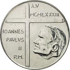 VATICAN CITY, John Paul II, 100 Lire, 1983, Roma, AU(55-58), Stainless Steel