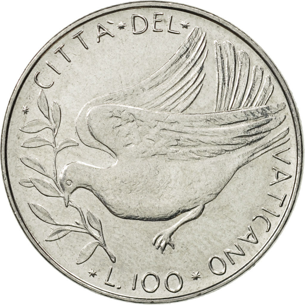 Münze, Vatikanstadt, Paul VI, 100 Lire, 1975, Roma, VZ, Stainless Steel, KM:122
