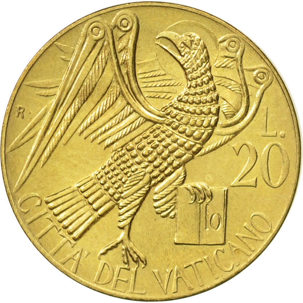 Coin, VATICAN CITY, John Paul II, 20 Lire, 1985, Roma, AU(55-58)