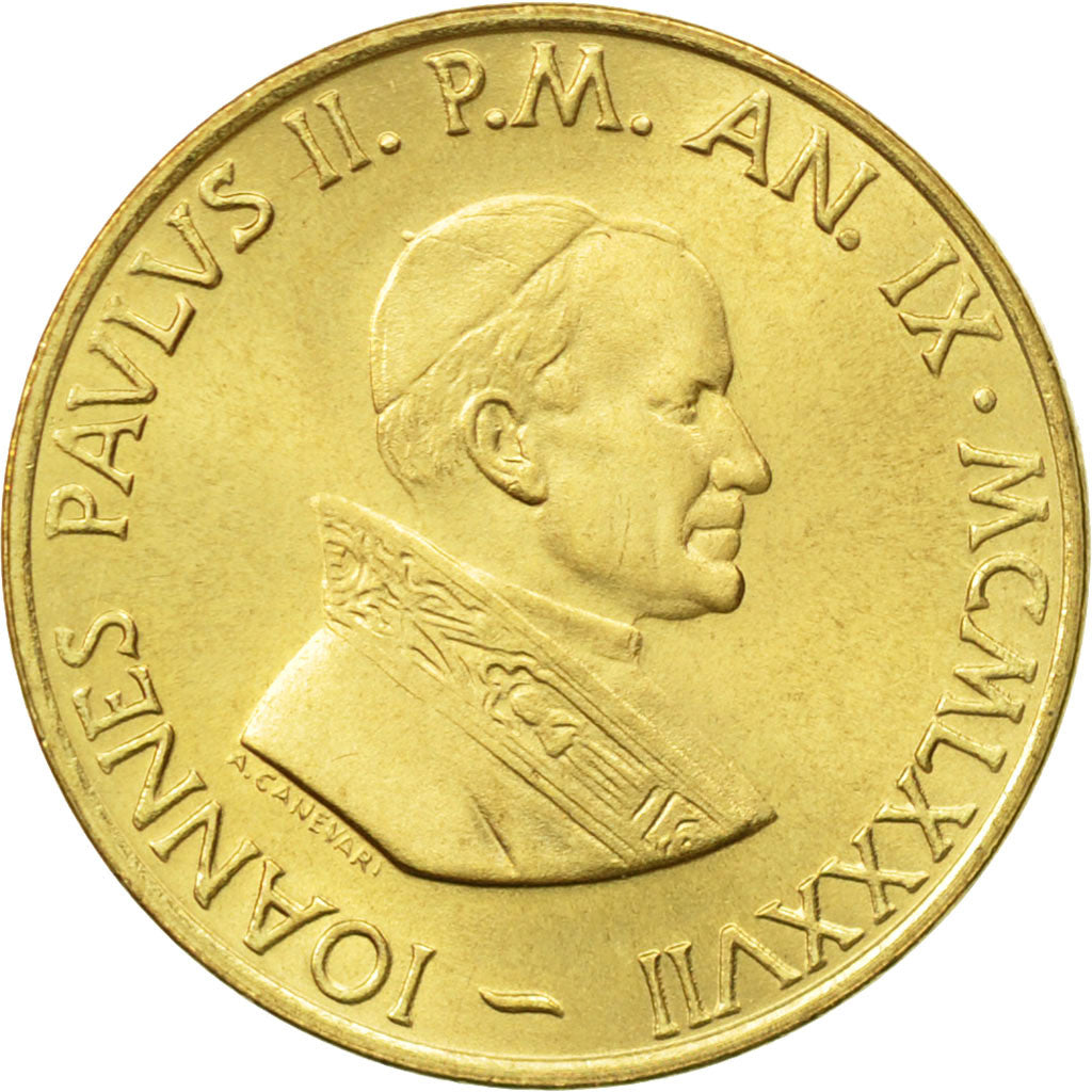 CIUDAD DEL VATICANO, John Paul II, 20 Lire, 1987, Roma, EBC, Aluminio - bronce