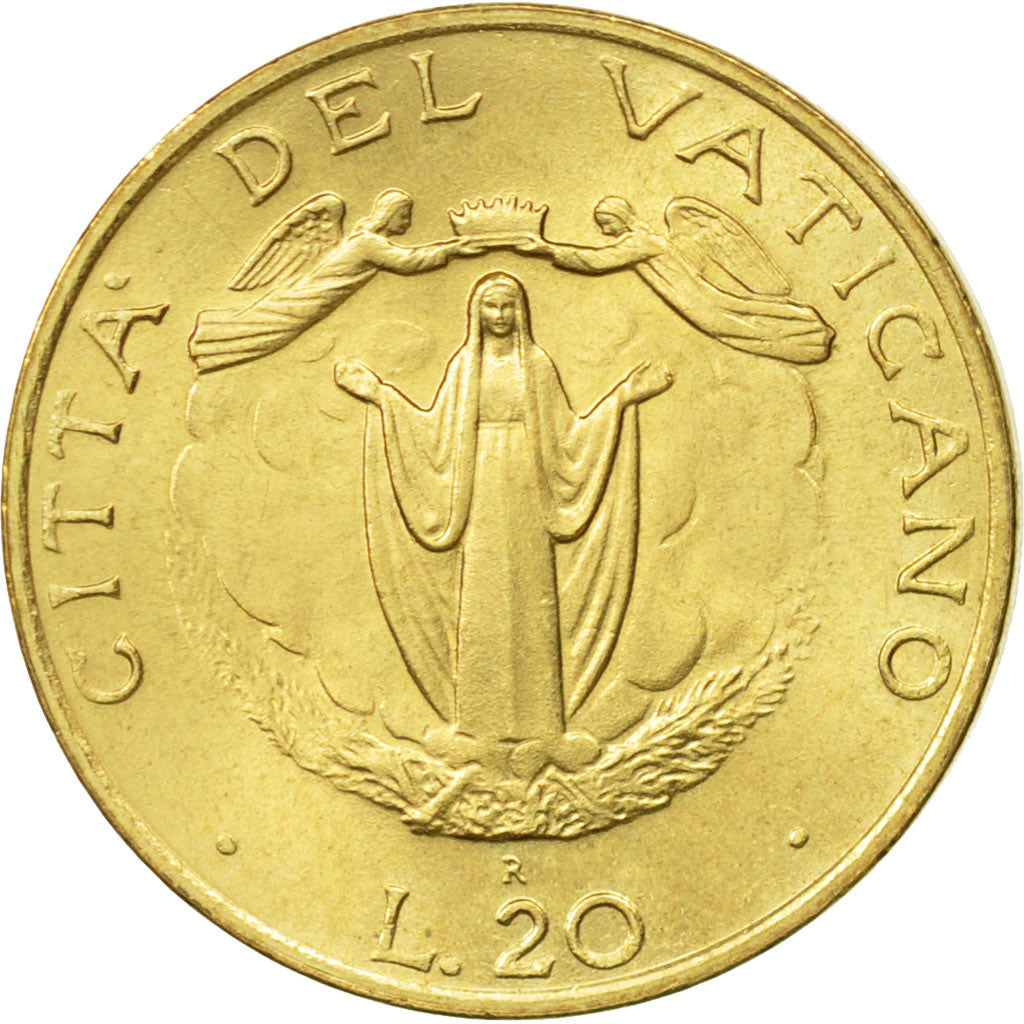 CIUDAD DEL VATICANO, John Paul II, 20 Lire, 1987, Roma, EBC, Aluminio - bronce