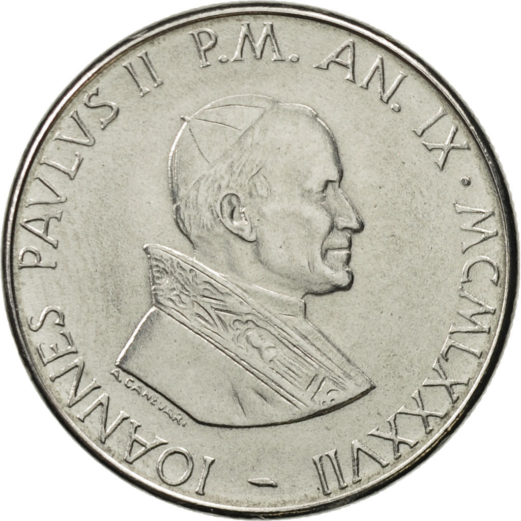 Moneda, CIUDAD DEL VATICANO, John Paul II, 50 Lire, 1987, Roma, EBC, Acero