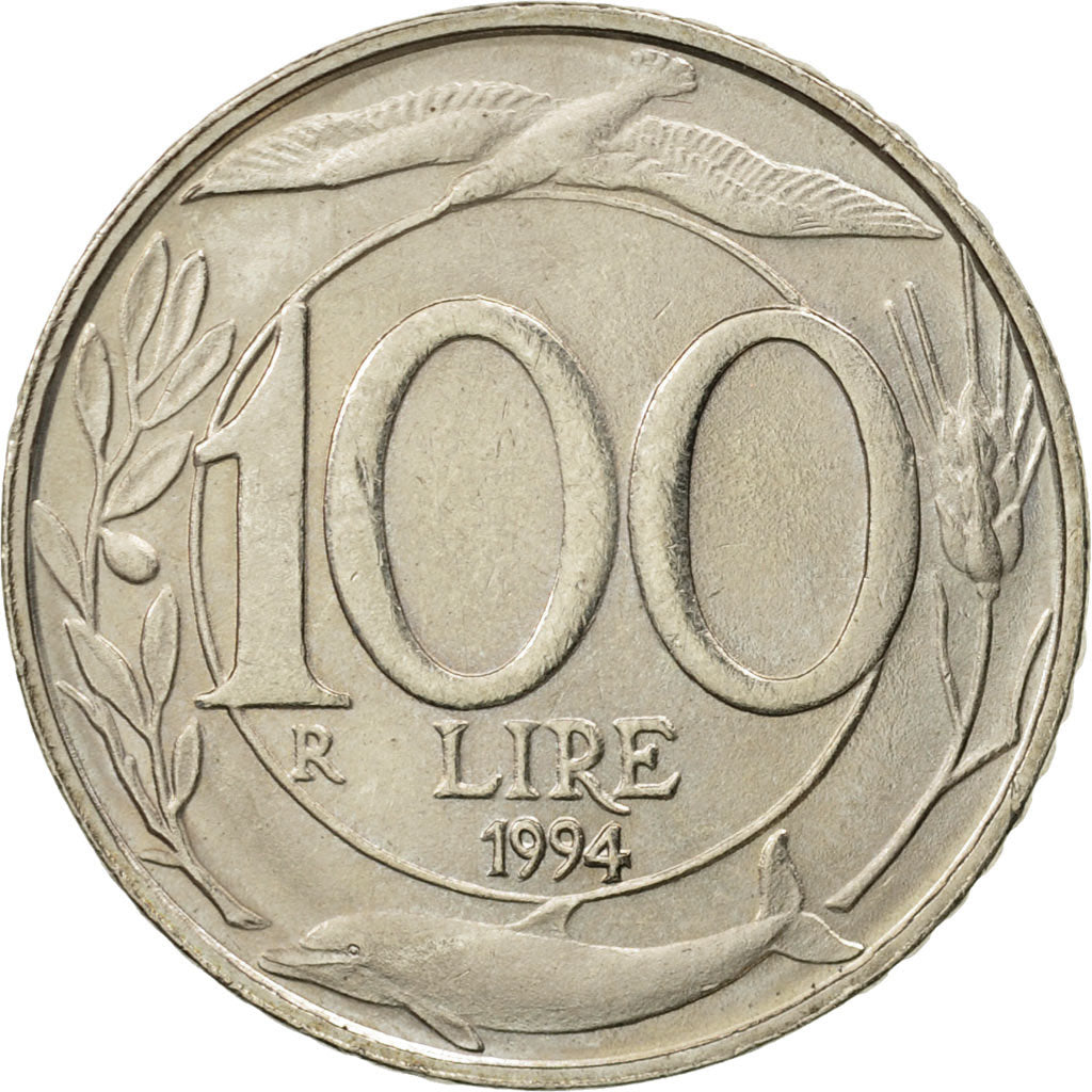 Coin, Italy, 100 Lire, 1994, Rome, AU(55-58), Copper-nickel, KM:159