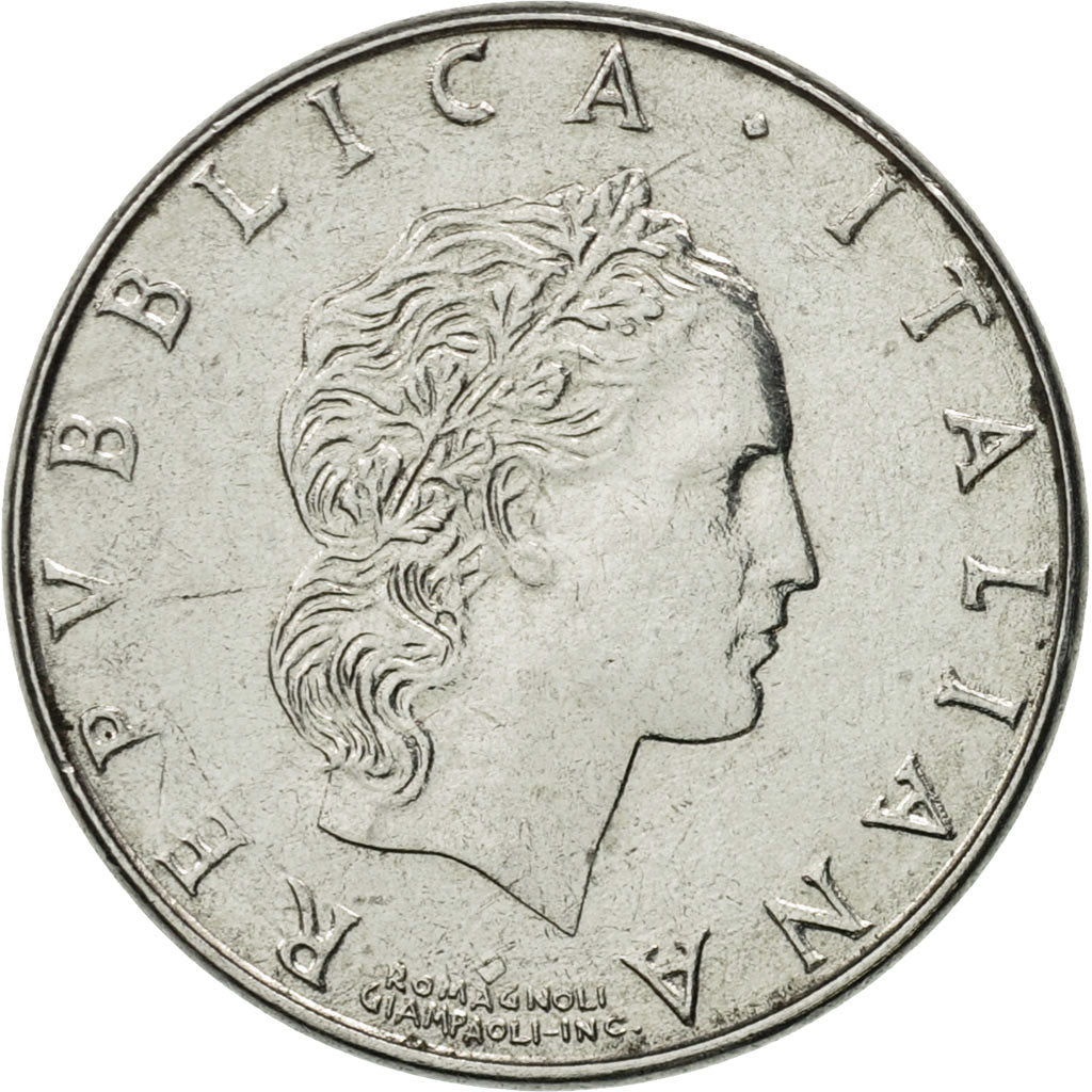 Coin, Italy, 50 Lire, 1993, Rome, AU(55-58), Stainless Steel, KM:95.2