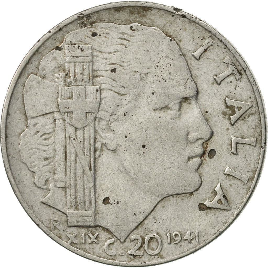 Coin, Italy, Vittorio Emanuele III, 20 Centesimi, 1941, Rome, EF(40-45)