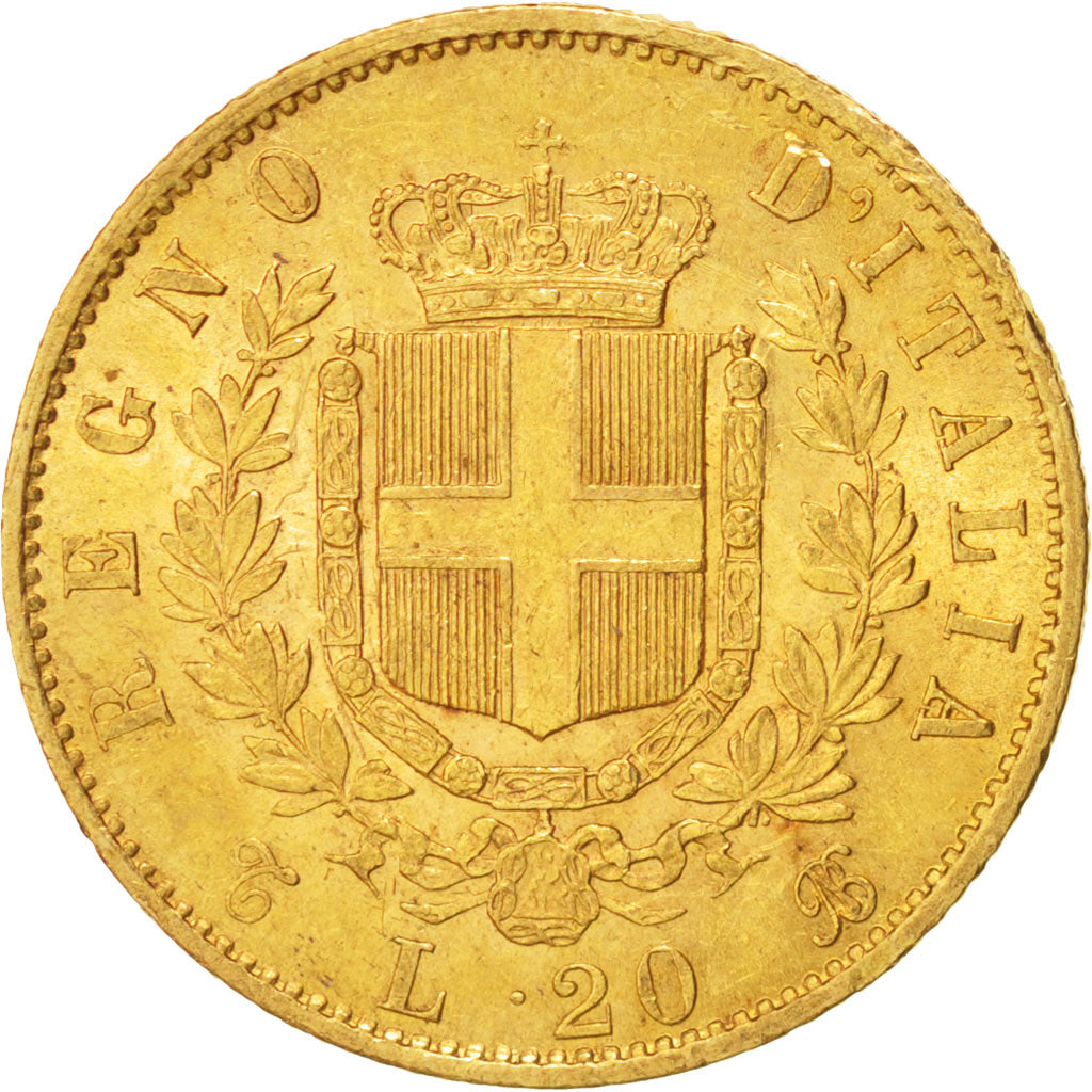 Italie, Vittorio Emanuele II, 20 Lire, 1862, Torino, Or, KM:10.1