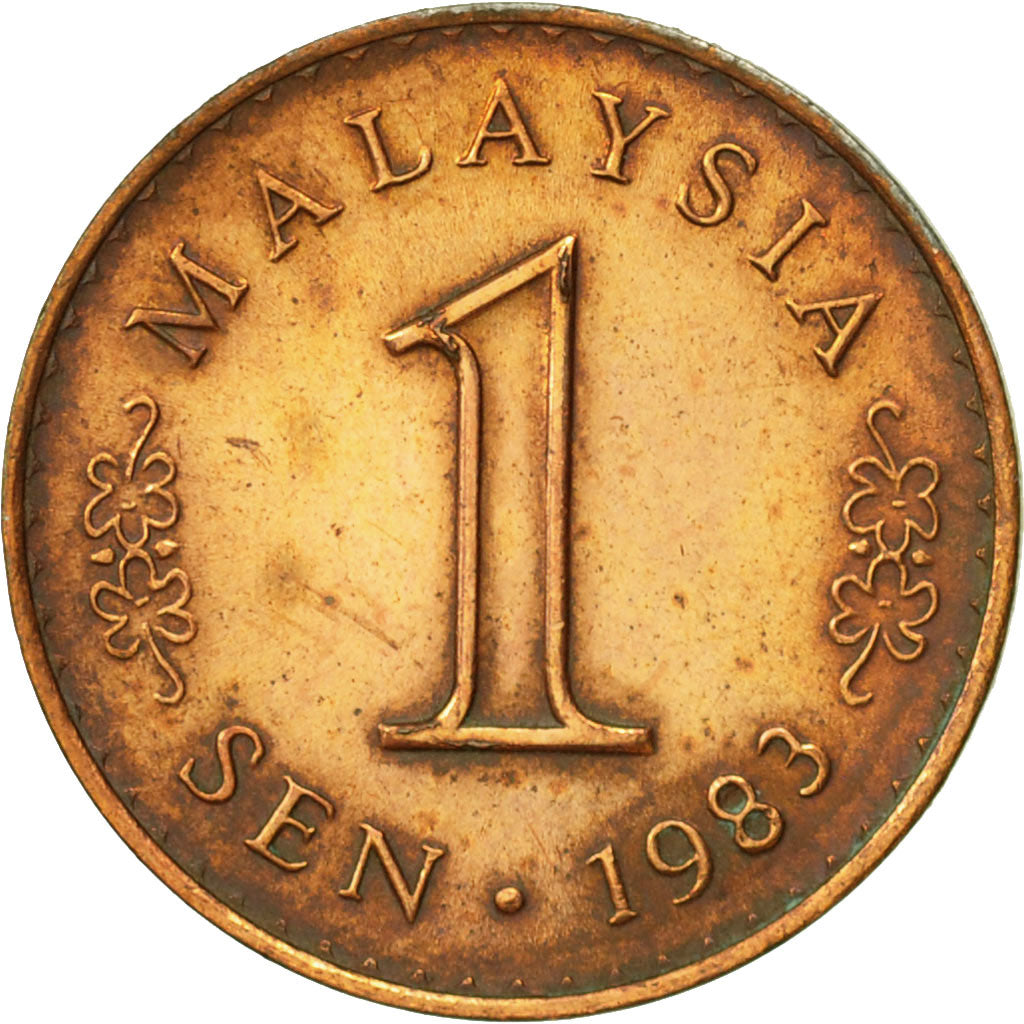 Coin, Malaysia, Sen, 1983, EF(40-45), Copper Clad Steel, KM:1a