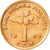 Moneta, Malesia, Sen, 1995, BB+, Acciaio ricoperto in bronzo, KM:49