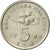 Moneda, Malasia, 5 Sen, 1995, MBC+, Cobre - níquel, KM:50