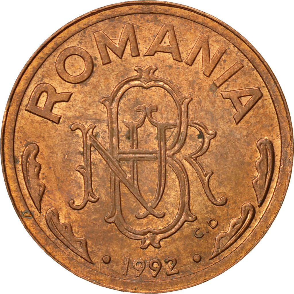 Romania, Leu, 1992, AU(55-58), Copper Clad Steel, KM:113