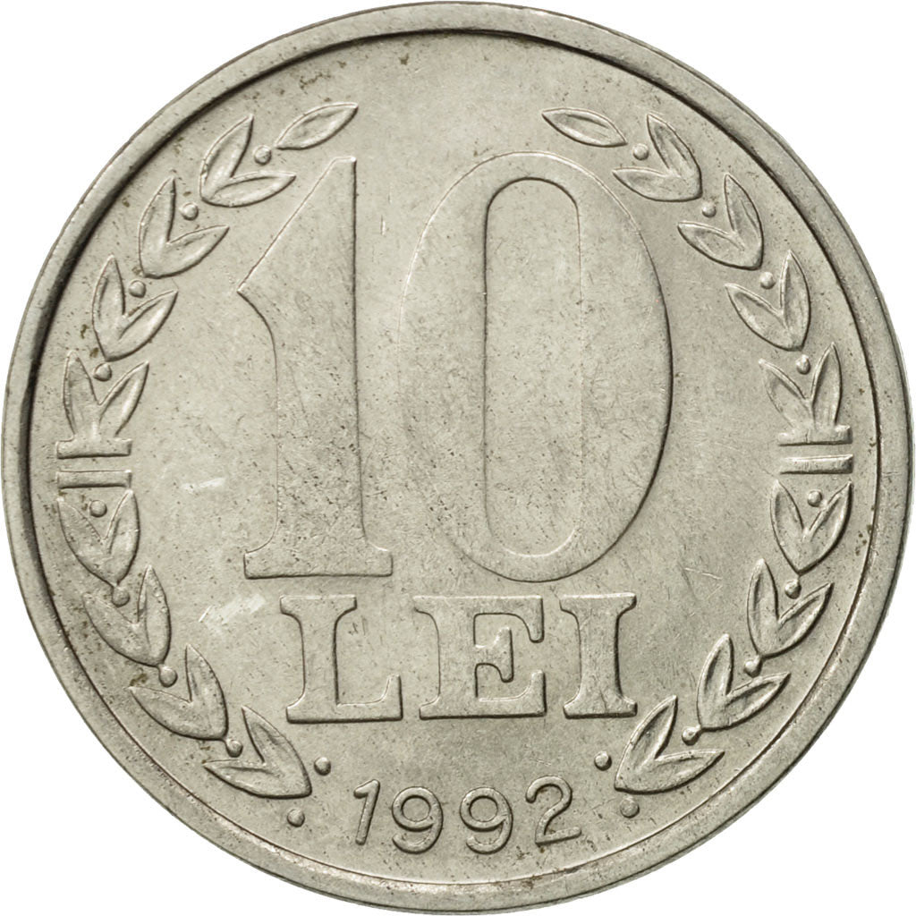 Monnaie, Roumanie, 10 Lei, 1992, SUP, Nickel Clad Steel, KM:108