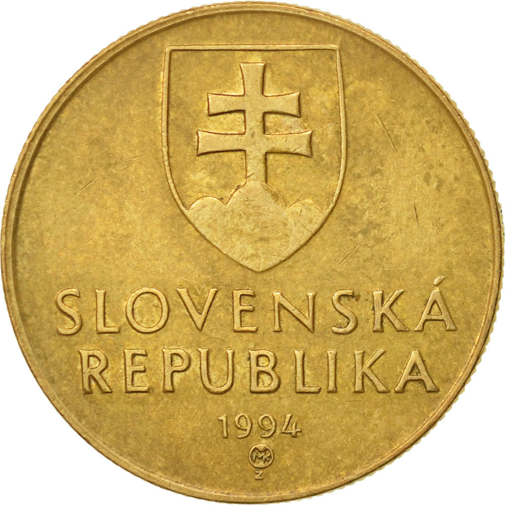 Münze, Slowakei, Koruna, 1994, SS, Bronze Plated Steel, KM:12