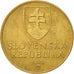 Moneda, Eslovaquia, Koruna, 1994, MBC, Bronce chapado en acero, KM:12