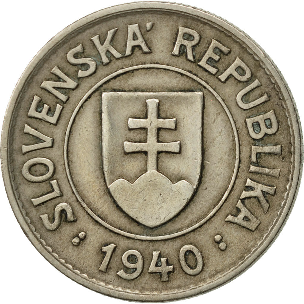 Slovakia, Koruna, 1940, EF(40-45), Copper-nickel, KM:6