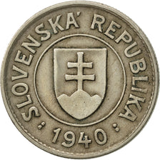 Slovakia, Koruna, 1940, EF(40-45), Copper-nickel, KM:6