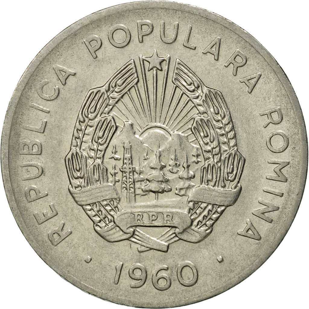 Coin, Romania, 25 Bani, 1960, EF(40-45), Nickel Clad Steel, KM:88