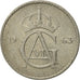 Moneta, Svezia, Gustaf VI, 25 Öre, 1963, BB, Rame-nichel, KM:836