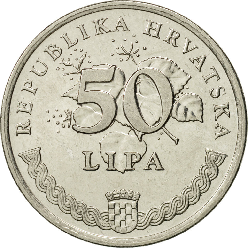 Croatie, 50 Lipa, 1996, SUP, Nickel plated steel, KM:39