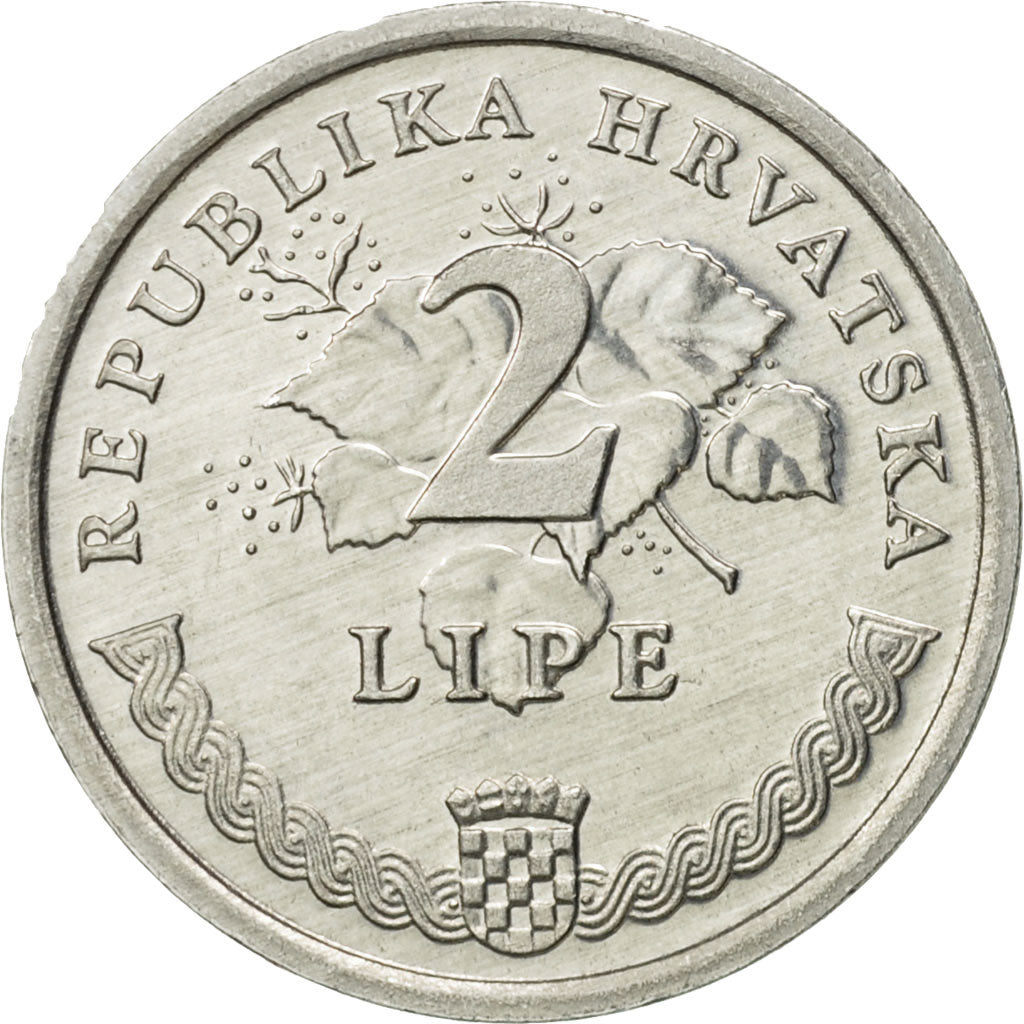Croatia, 2 Lipe, 1994, AU(55-58), Aluminum, KM:14