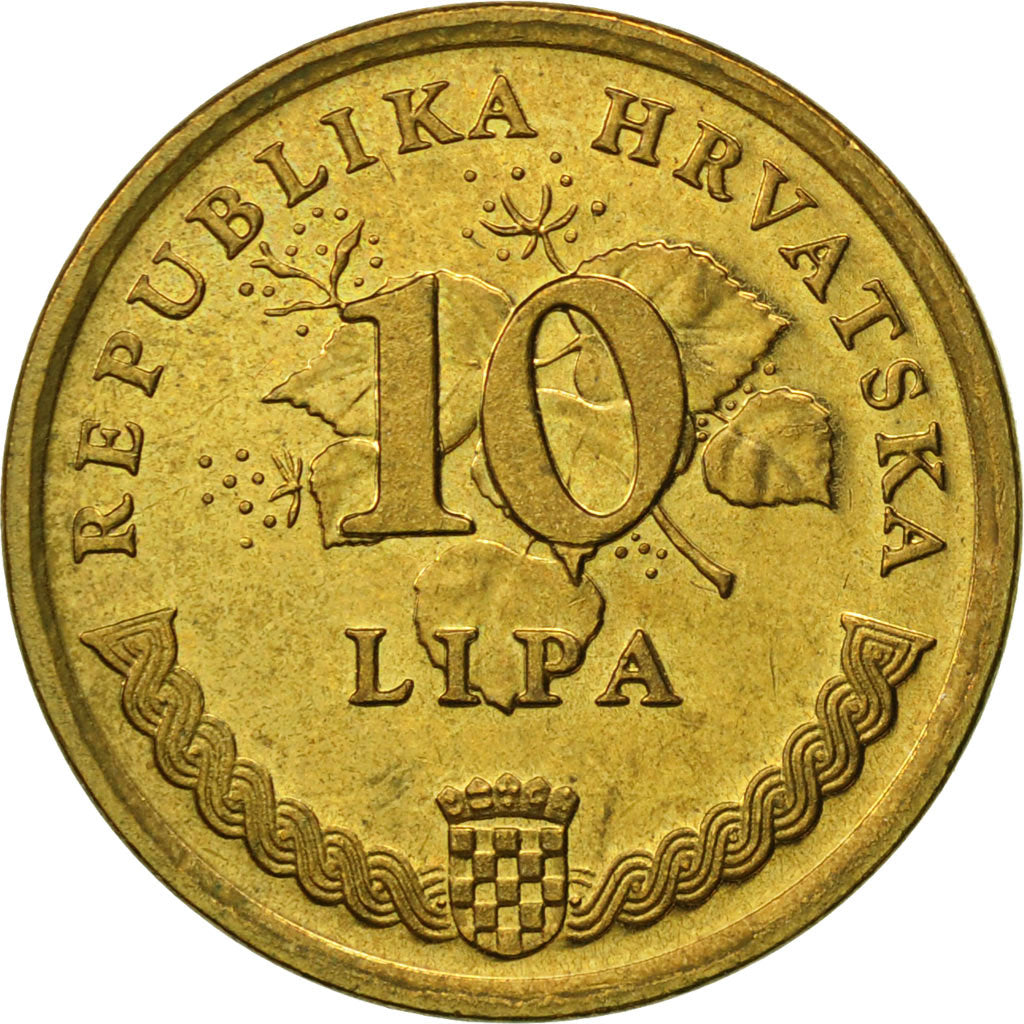 Croatie, 10 Lipa, 1994, SUP, Brass plated steel, KM:16