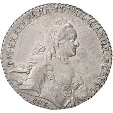 Russia, Catherine II, Rouble, 1764, Saint-Petersburg, BB+, Argento, KM:67.2a